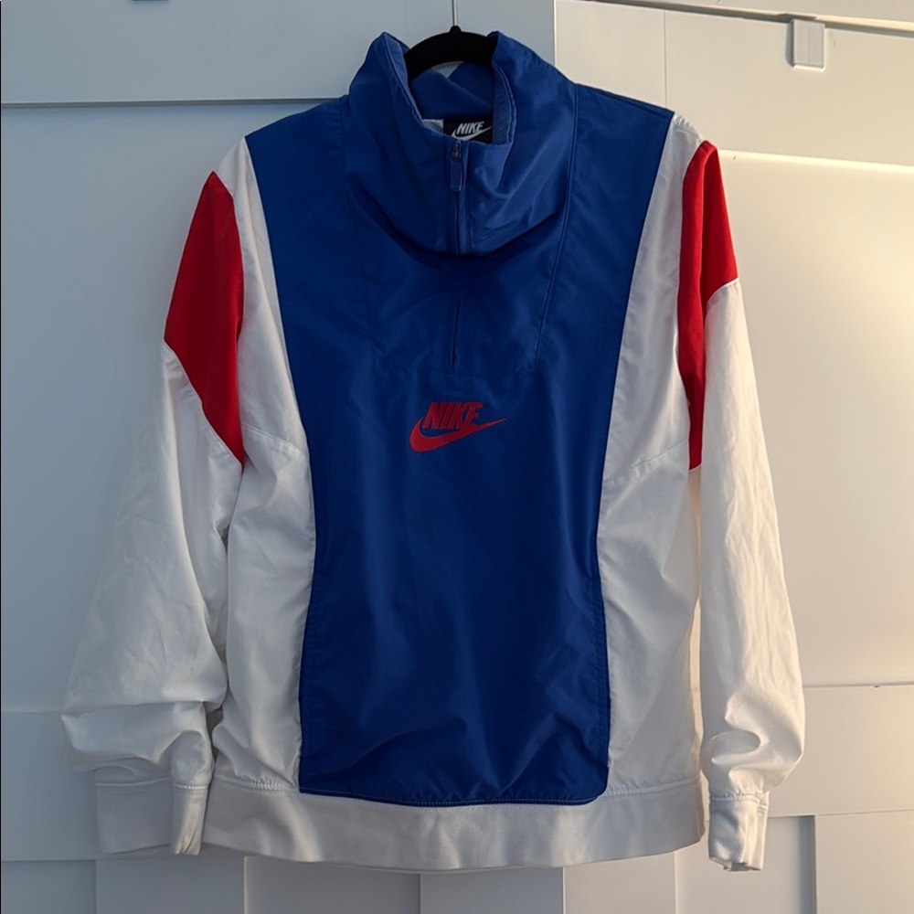Nike Blue and Red Windbreaker Jacket